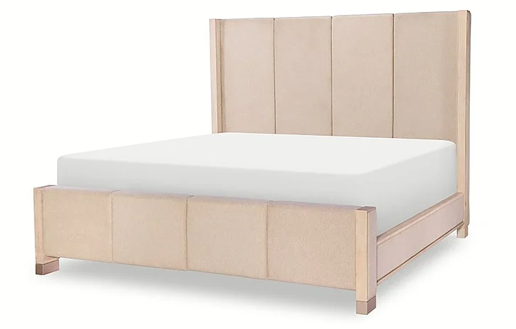 Legacy Bliss Upholstered Bed, Queen Bed in Weathered Oak 2100-4205K