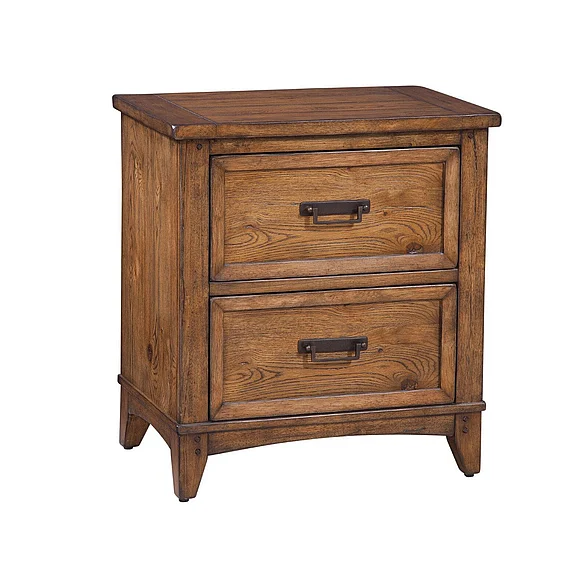 American Woodcrafters Oakdale 2-Drawer Nightstand - Honey Oak 2100-420