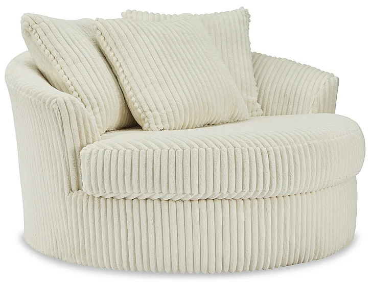 Lindyn Oversized Swivel Accent Chair in Ivory 2110421