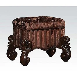 Acme Versailles Vanity Stool in Cherry Oak 21108