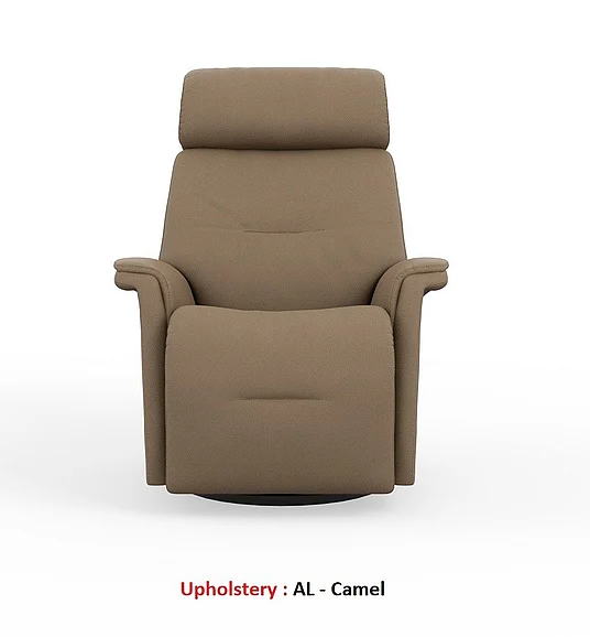 Fjords Rome Small 3-Motor Recliner In Camel W/Contrast Stitch 211116P- CUSTOM ITEM