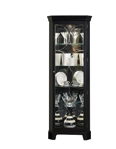 Pulaski Oxford Black Corner Curio 21220 PROMO