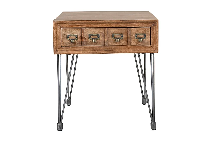 Jofran American Vintage End Table in Medium Brown 2129-3