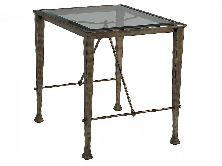 Artistica Home Signature Designs Cortona Rectangular End Table in Bronze Foil 2129-955C