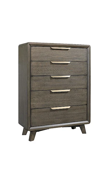 Emma Mason Signature Gary 5 Drawer Chest in Coffee