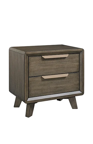 Emma Mason Signature Gary 3 Drawer Nightstand in Coffee