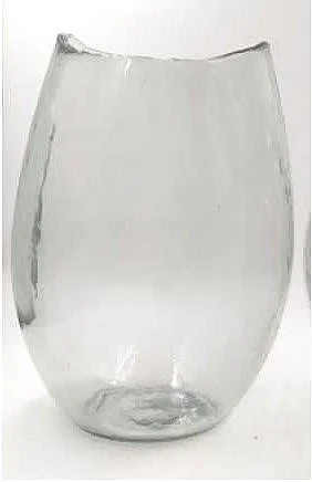 Uma Clear Glass Wide Decorative Vase 21367