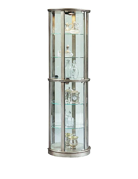 Pulaski Glass Door Curio in Platinum 21395 PROMO