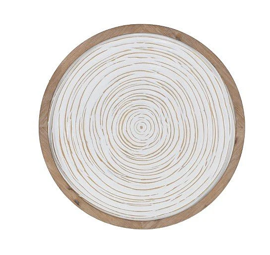 Uma Metal Starburst Handmade Home Wall Decor with White Swirl Center in Brown 21426