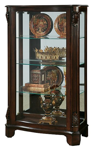 Pulaski Deep Cherry Mirrored Mantel Curio 21429 PROMO