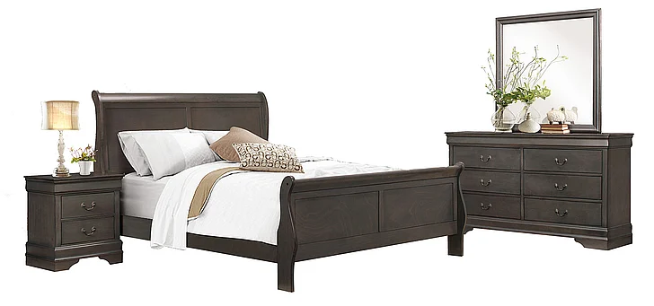 Homelegance Mayville 5pc Sleigh Bedroom Set in Gray