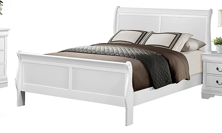 Homelegance Mayville King Sleigh Bed in White 2147KW-1EK