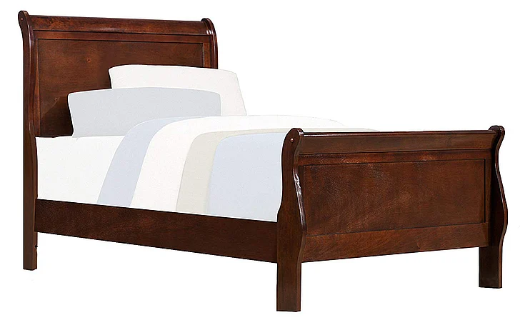 Homelegance Mayville Full Sleigh Bed in Brown Cherry 2147F-1