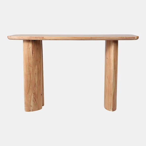 Sagebrook Home 51x30 Acacia Curved Leg Console Table, Nat 21489