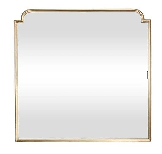 Uma Gold Metal Room Wall Mirror with Thin Frame 21502