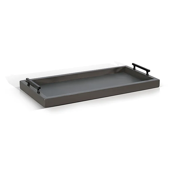 Sunny Designs Rectangular Tessa Wood Dining Table Tray in Urban Bronze 2151UB