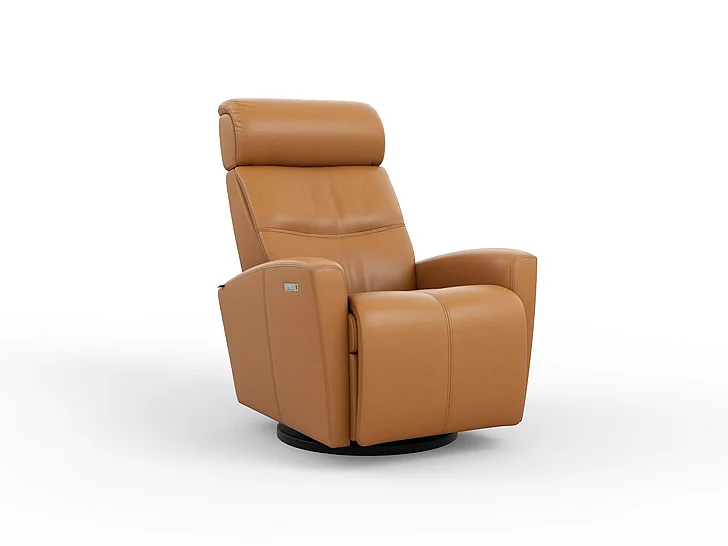 Fjords Relax Milan Large Swivel/Glider Recliner in AL Vintage Cognac 215216P-545 CUSTOM ITEM