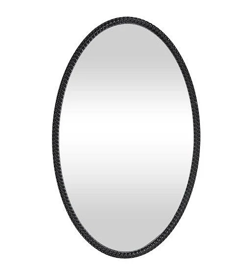 Uma Black Resin Beaded Room Wall Mirror 21529