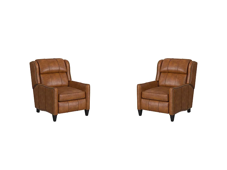 Bradington Young Lancaster Recliner in Brown BYX-3410980015-85PLBN (Set of 2)