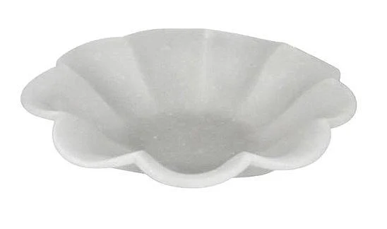 Uma White Polyresin Shell Large Decorative Bowl 21580