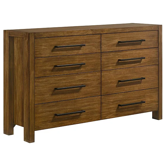 Coaster Adderley 8-drawer Bedroom Dresser Cabinet in Warm Brown 215853