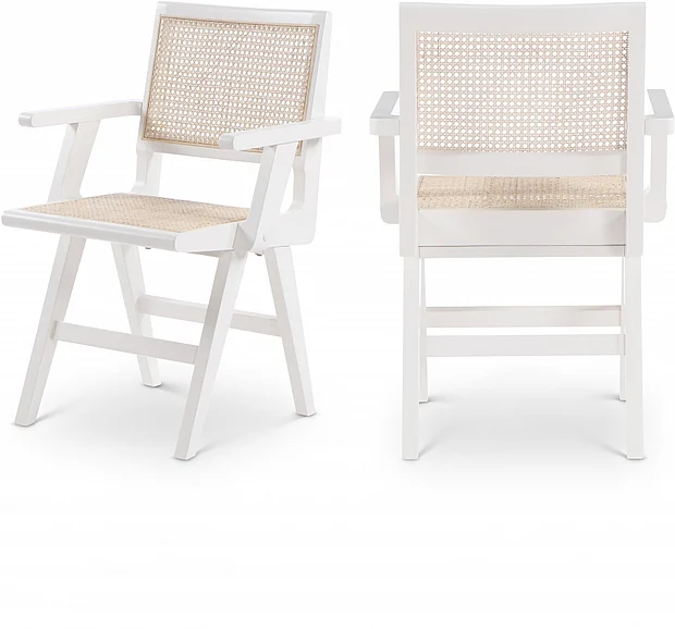Meridian Preston Dining Chair in White Wood 588White-AC