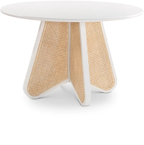 Meridian Butterfly Dining Table in White 705White-T