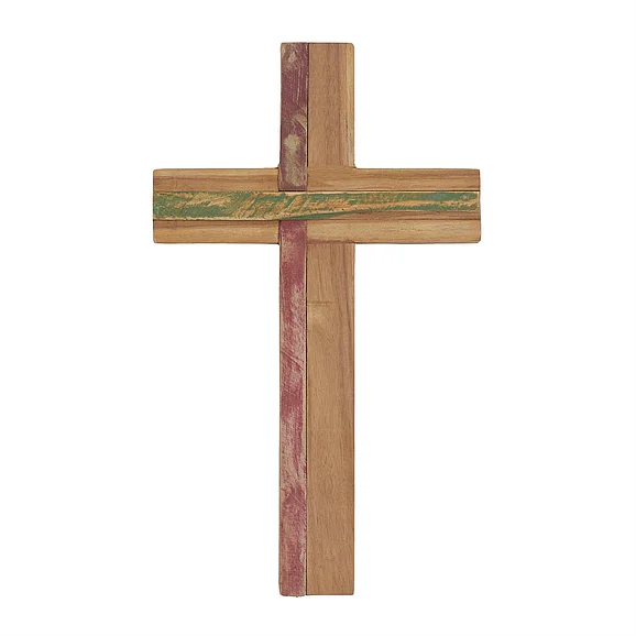 UMA Brown Wood Cross Handmade Wall Decor, 12" x 2" x 20" | 21676 CLOSEOUT