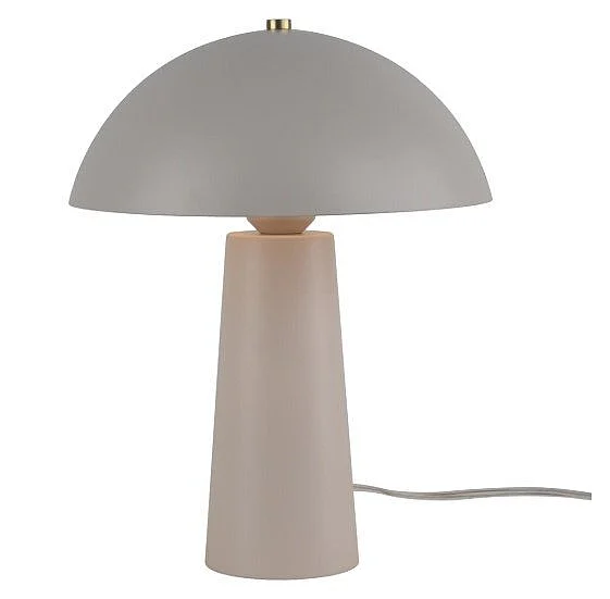Uma Beige Metal Room Table Lamp with White Shade 21685