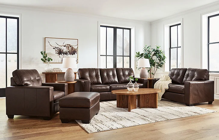 Santorine 2-Piece Living Room Set in Dark Brown