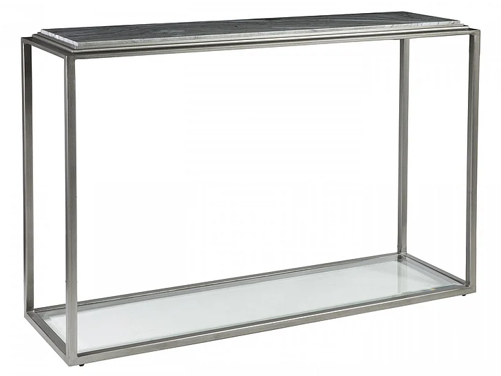 Artistica Home Signature Designs Treville Console in Antiqued Silver 2174-966