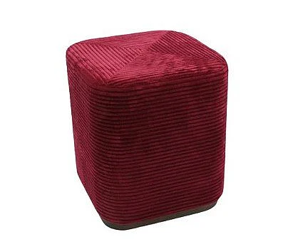 Uma Red Velvet Upholstered Room Ottoman 21754