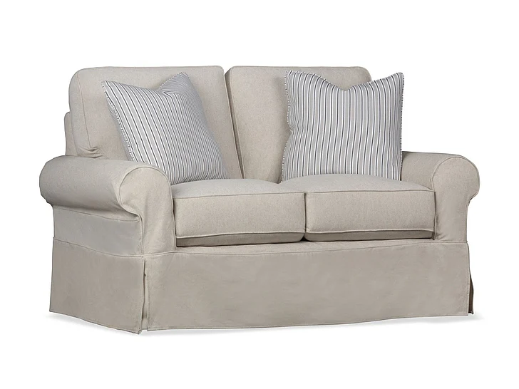 Klaussner Cozy Kate Slipcover Loveseat in Beige
