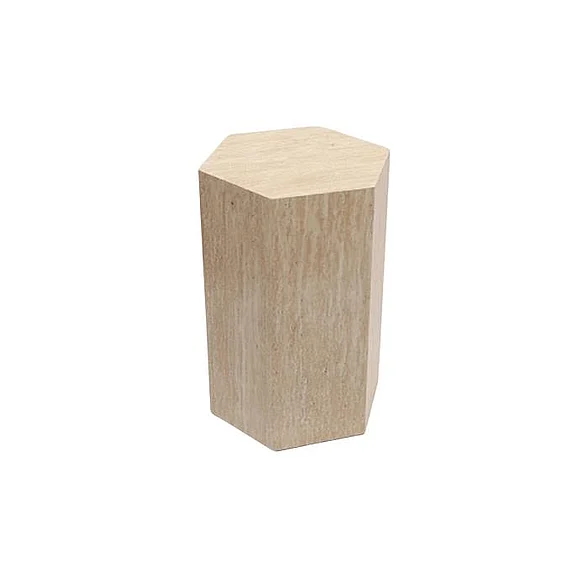 UMA Wooden Handmade Washed Side/End/Accent Table in Brown 21780