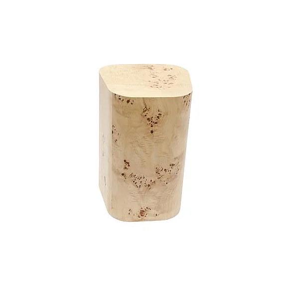 UMA Wooden Handmade Side/End/Accent Table with Brown Accents in Light Brown 21783
