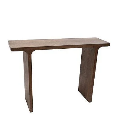 Uma Brown Wood Handmade Living Room Console Table with Natural Wood Grains 21788