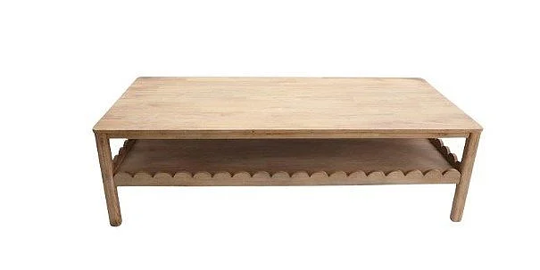 Uma Brown Wood Living Room Coffee Table with Natural Wood Grains 21795