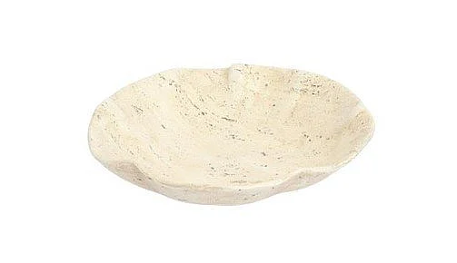 Uma Cream Magnesium Oxide Textured Large Decorative Bowl 21815