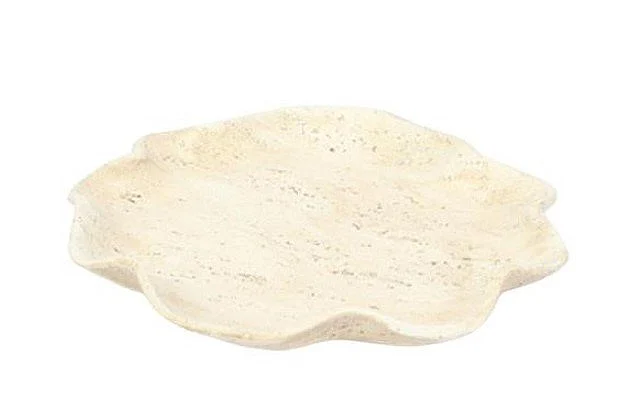 Uma Magnesium Oxide Shell Textured Large Decorative Bowl in Cream 21820