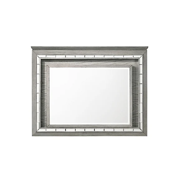 Acme Furniture Antares Mirror in Light Gray Oak 21824
