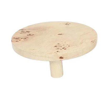 Uma Cream Wood Handmade Living Room Decor Tray with Brown Accents and Elevated Base 21829