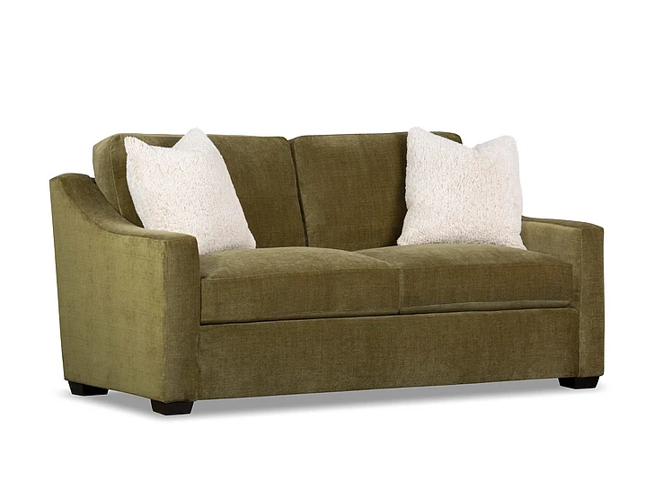 Klaussner Cozy Karson Sofa in Olive Green