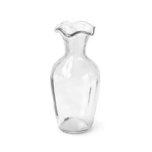 UMA Clear Glass Decorative Vase with Floral Shaped Opening 21940