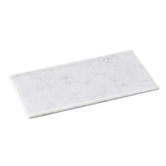 UMA White Marble Decor Tray with Gray Accents 21951
