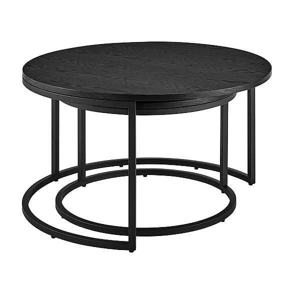 Euro Style Pierre Nesting Tables in Black 22018BLK-KIT