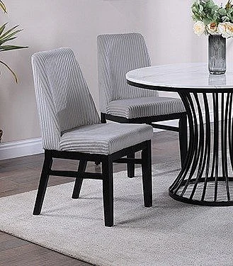 Crown Mark Hadley Side Chair (Set of 2) in Light Grey 2201S-LG