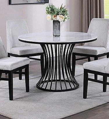 Crown Mark Hadley Faux Marble Round Table 2201T-48