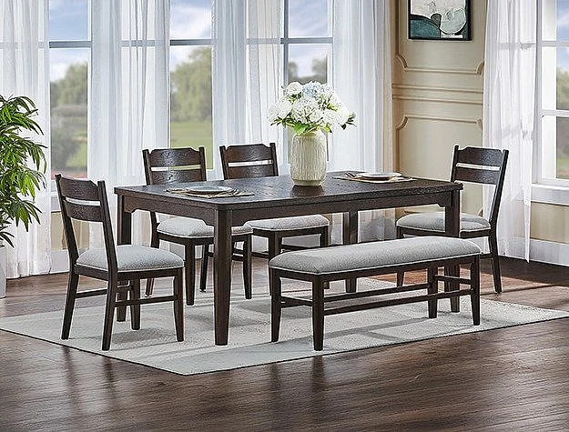 Crown Mark Higgins 6pc Round Dining Room Set
