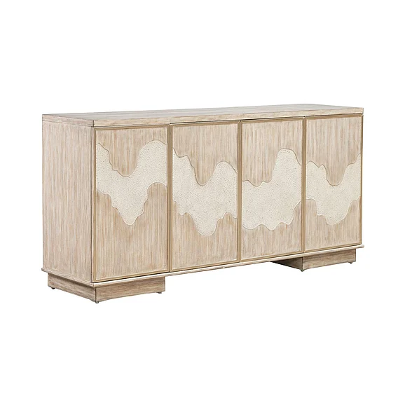 Liberty Furniture Terrace 4 Door Accent Cabinet in Gravel 2230-AC1000