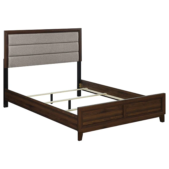 Coaster Welsley Upholstered Queen Bed Walnut 223441Q